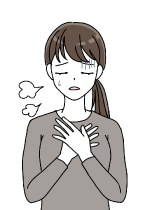 精神的な理由(ストレスなど)で息苦しい